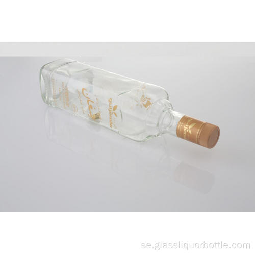 Glas vodka flaska med lock